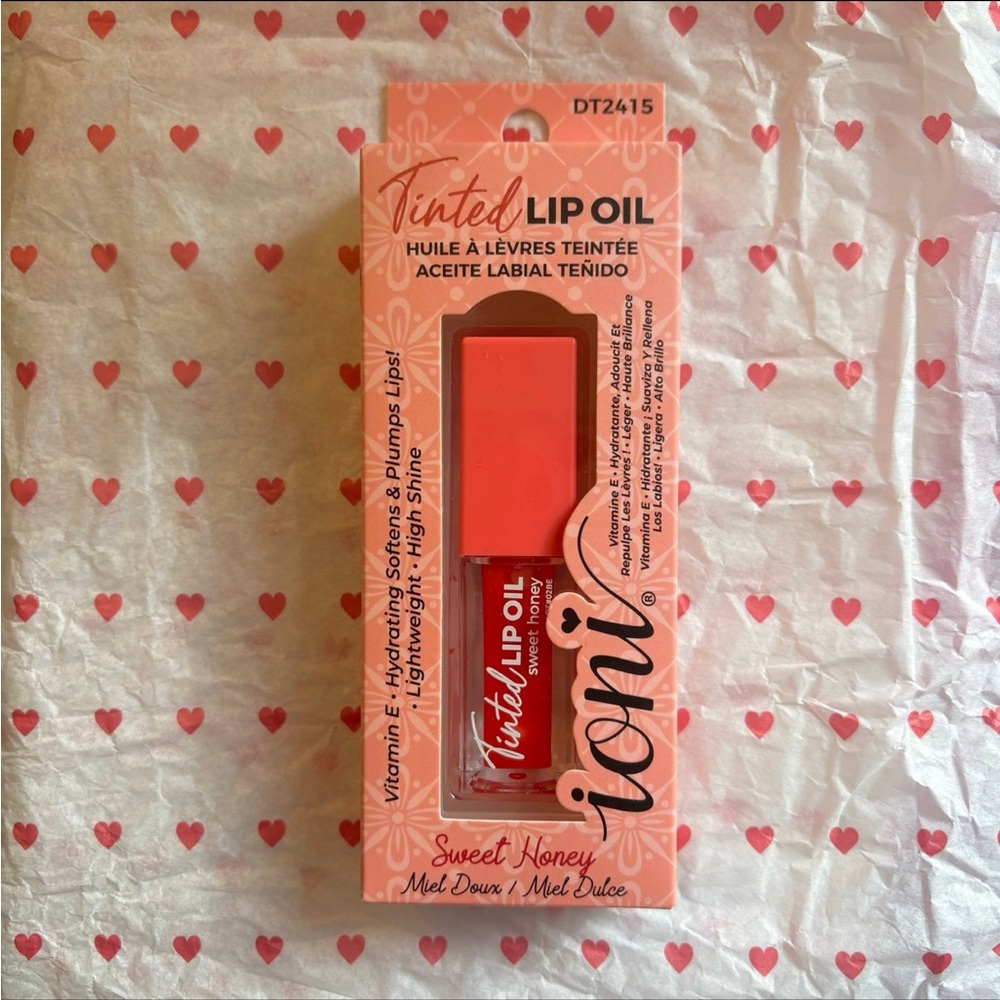 Ioni “Sweet Honey” Tinted Lip Oil - Lightweight, High Shine!